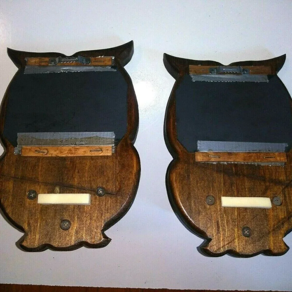 2 VTG rustic Wood Shelves Owl shelf /sconces 8.5